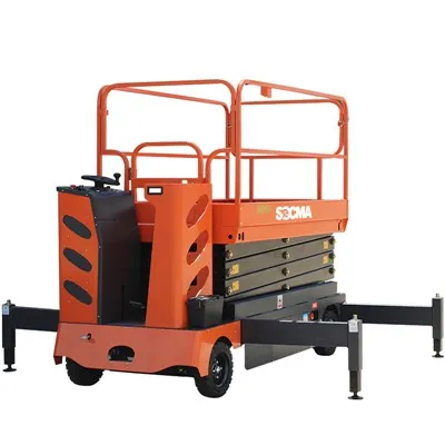 Altura de capacidad de 500 kg de SOCMA de 9 m Ectric Hydraulic Aerial Work Platform Station Driving Scissor Lift