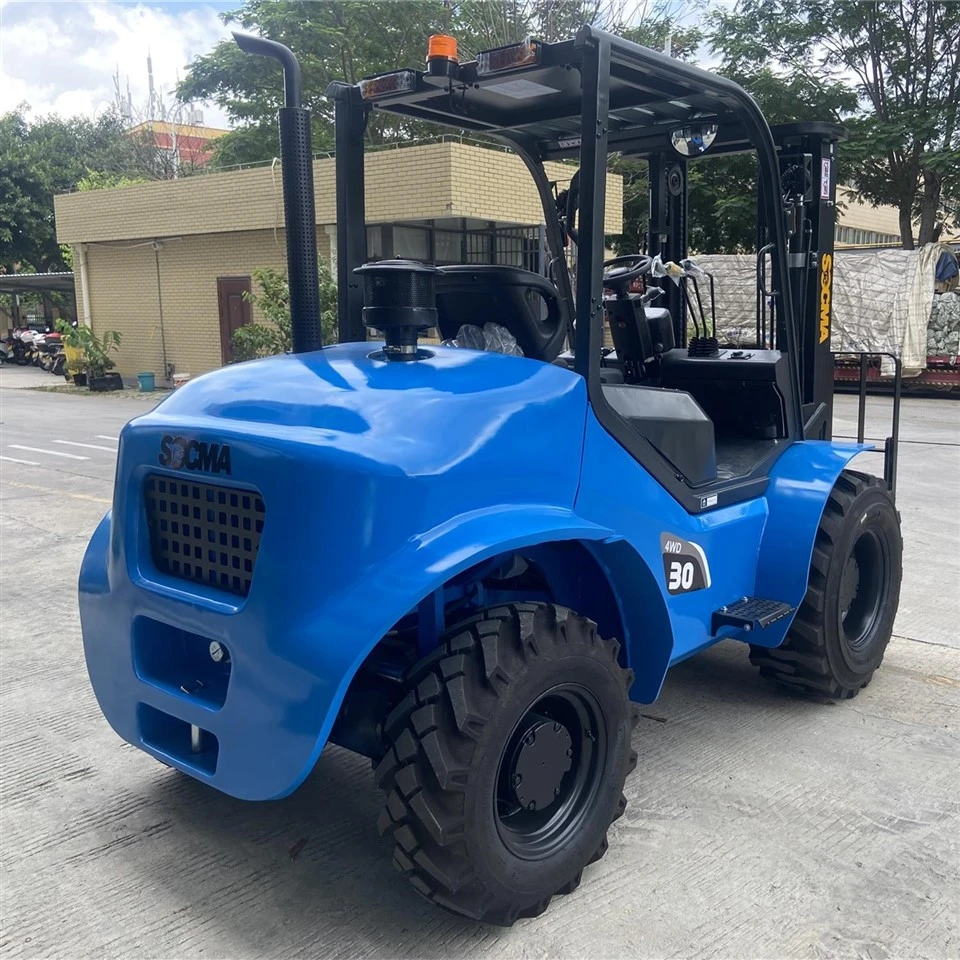 SOCMA 3 Ton All- Terrain Off Road 4x4 Four Wheel Drive 4wd Rough Terrain Forklift