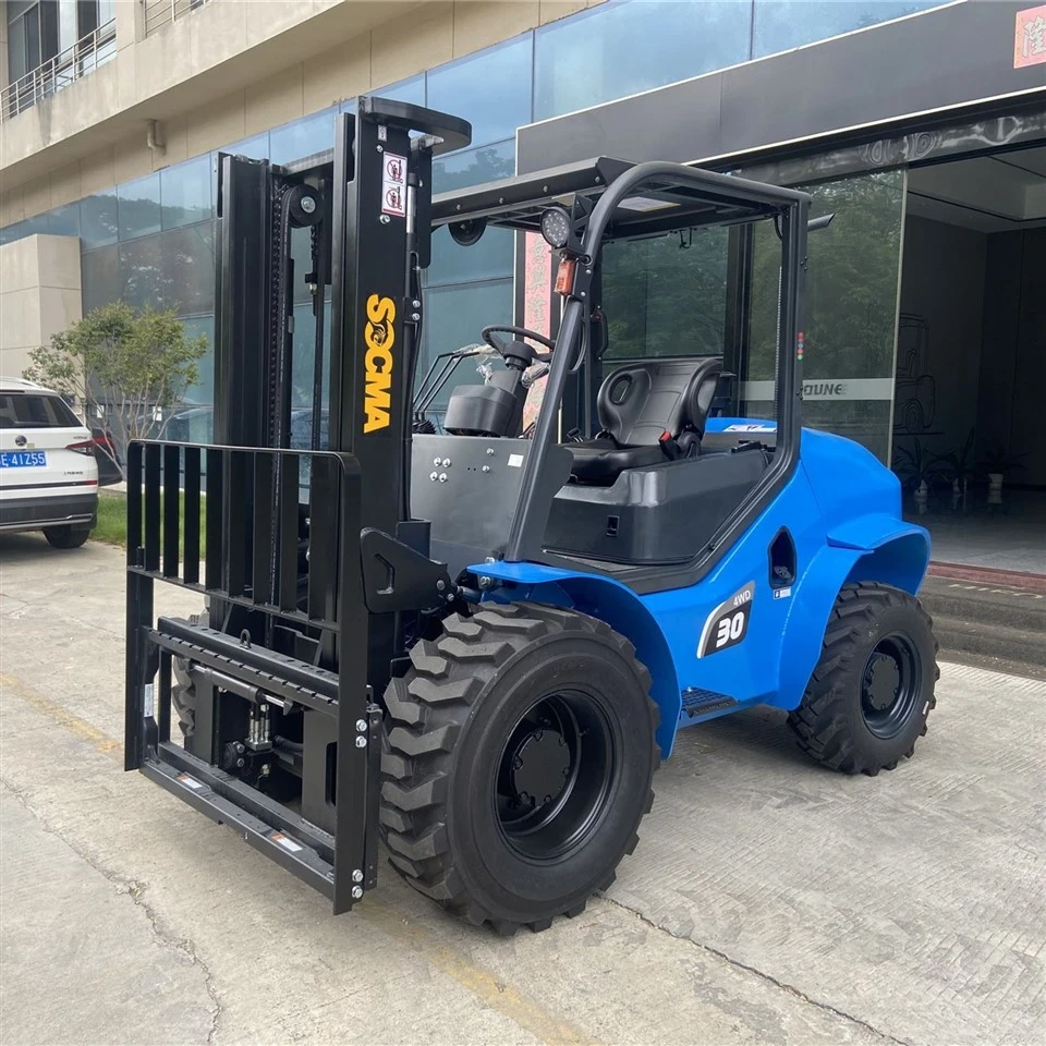 SOCMA 3 Ton All- Terrain Off Road 4x4 Four Wheel Drive 4wd Rough Terrain Forklift