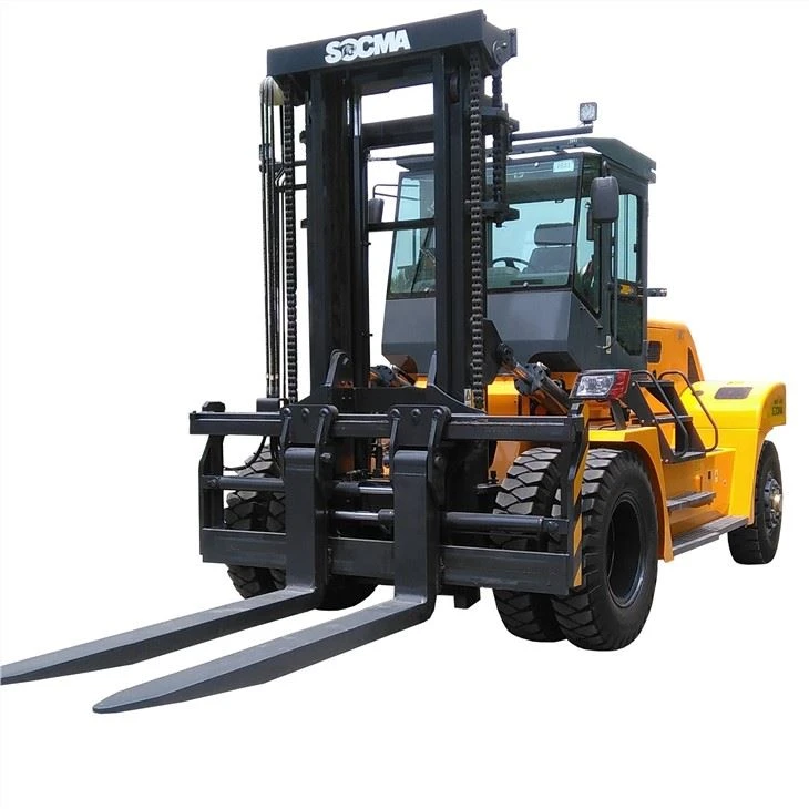 Carretilla elevadora pesada diesel de 16 toneladas amarilla