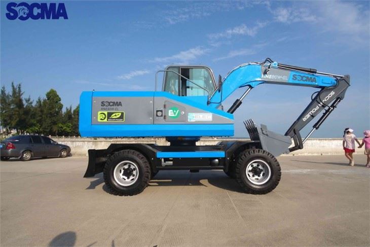 Excavadora de ruedas eléctrica de 8 toneladas