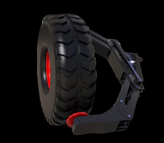 Minería Manipulador de Neumáticos Telescópicos Tires Abrazadera