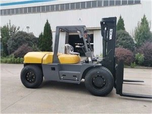 Carretilla elevadora contrapesada diésel de 10 toneladas para depósito de contenedores