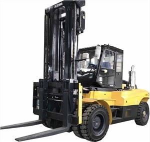 Carretilla elevadora diesel de alta calidad de 12 toneladas color amarillo
