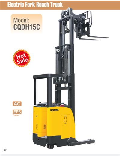 Carretilla retráctil eléctrica con horquilla de 1,5 toneladas y 1,5 toneladas