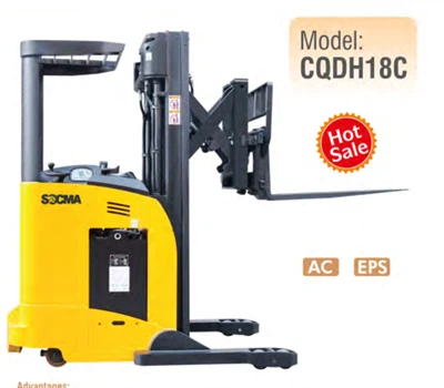 Carretilla retráctil eléctrica con horquilla de 1,8 toneladas y 1,8 toneladas